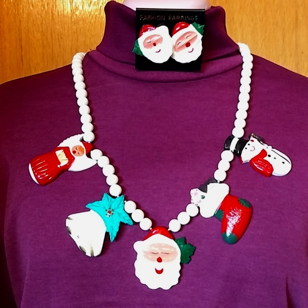 Christmas Necklace and Earrings